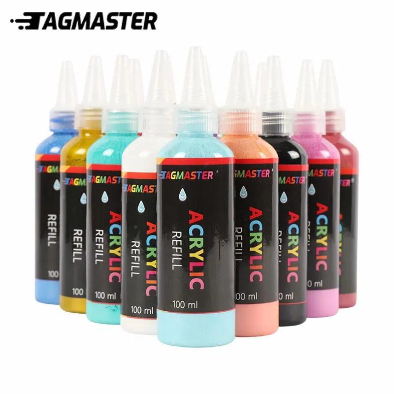 Conjunto de tinta acrílica de 100 ml|60+ colores vibrantes|Tinta impermeable de alto pigmento para pintura, caligrafía, marcadores, arte de bricolaje