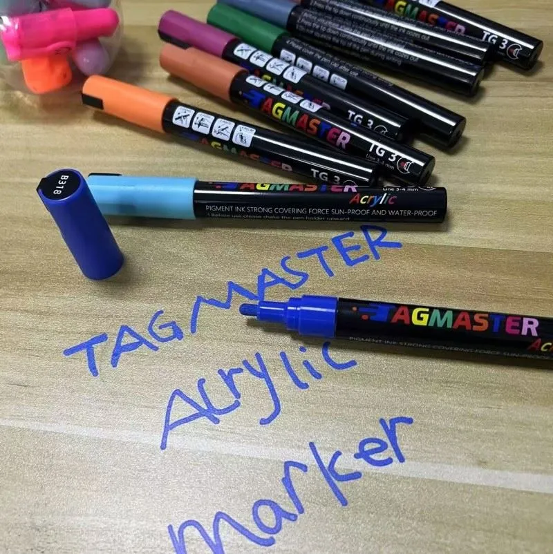 Tagmaster 3mm Acrylic Marker - High Coverage, Bright Colors, Safe And Eco-Friendly